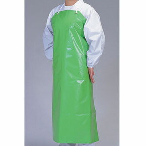 デリカウレタン胸付前掛 グリーン M