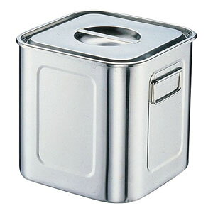 三宝産業 18-8 深型角キッチンポット 手付 21cm AKK06021