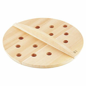 SA厚手サワラ穴明木蓋 36cm AKB08036