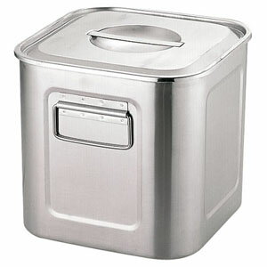 三宝産業 エコクリーン UK 18-8 深型角キッチンポット 33cm