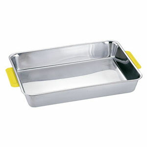 Silicone Cooking Utensils - 18-8 カラーハンドル角バット 12枚取 イエロー