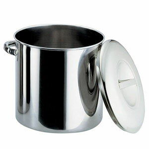 本間製作所 エコクリーン18-8 内蓋式キッチンポット 45cm 手付