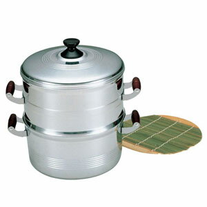 北陸アルミ アルミ長生セイロ デラックス 28cm 一重