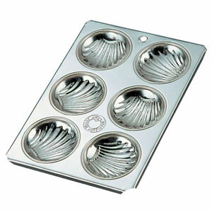 久保寺軽金属工業所 ブリキ マフィン型 貝型 6カップ