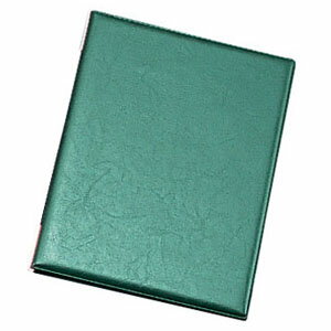 えいむ レザータッチメニューブック LB-401 大 グリーン