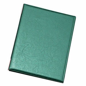 えいむ レザータッチメニューブック LB-402 中 グリーン