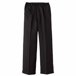 パンツ 脇ゴム 男女兼用 ブラック 黒 S CP-5438