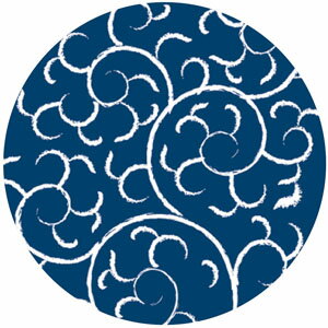 紙コースター 唐草 100枚入 紺 12805