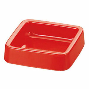 エンテック メラミン カラー灰皿 A-271 正角 赤