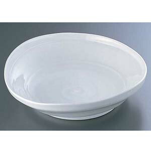 エムズジャパン 白釉たわみ8.0大皿 深 B03-35