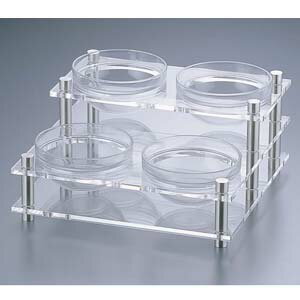 エムズジャパン アクリル コンディメントスタンド 2段4穴 B30-2
