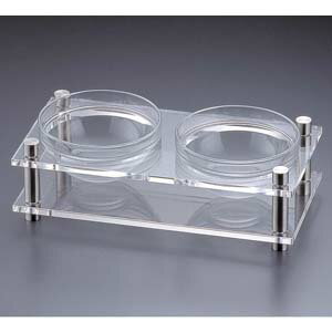 エムズジャパン アクリル コンディメントスタンド 1段2穴 B30-4