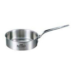 EBM ビストロ 三層クラッド 浅型片手鍋 24cm 蓋無 片手鍋 日本製 IH電磁調理器対応 鍋 キッチン用品 調理グッズ キッチン