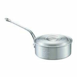 アルミ キング 浅型 片手鍋 目盛付 18cm