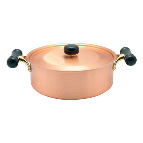 銅IHアンティック 浅型鍋 IH-104 24cm