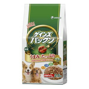 Premium - ユニ・チャーム ゲインズ パックン ビーフ 野菜 小魚 チーズ入り 2.5kg 3480298