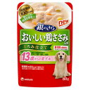 ユニ・チャーム 銀のさら パウチ とろみ仕立て 13歳からの愛犬用 鶏ささみ 緑黄色野菜入 80g 3480538