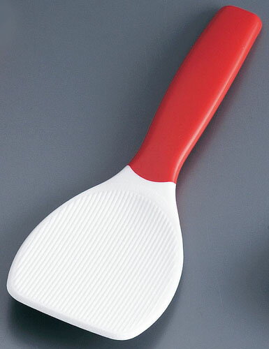 抗菌 魔法のおしゃもじさん 溝付 19cmレッド