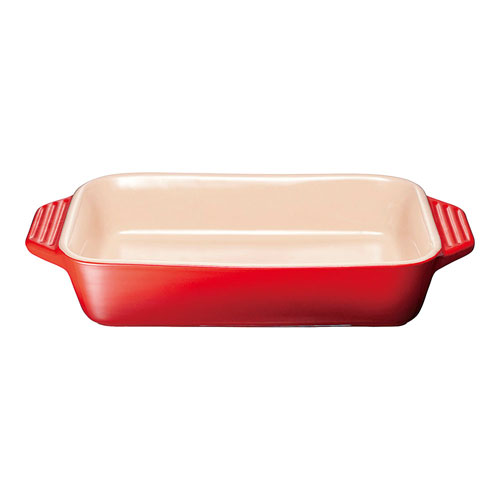 ル・クルーゼ Le Creuset レクタンギュラーディッシュ 18cm チェリーレッド 910419 RLK2801