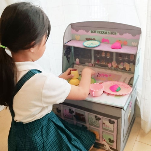 キシマ ごっこ遊び キッズ収納ボックス アイスクリームショップ 0ヶ月~6歳 出産祝い KNB...