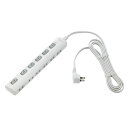 ELPA LEDランプスイッチ付タップ 6P 2m 横 WLS-LY62EB(W)