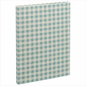 ナカバヤシ B5サイズ ブック式フリーアルバム 100年台紙 ナチュラルチェック ブルー アH-B5B-172-B