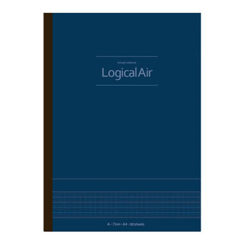 ロジカルエアーノート A4 ダークブルー ロジカルA罫 7mm 80枚 ノ-A405A-DB ナカバヤシ 軽量