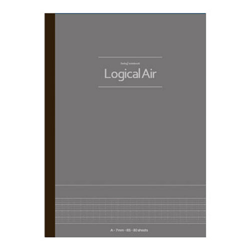 ロジカルエアーノート B5 ブラック ロジカルA罫 7mm 80枚 ノ-B552A-D ナカバヤシ 軽量