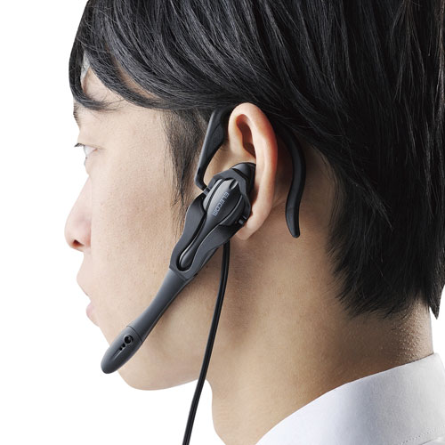 (まとめ)サンワサプライ 4極対応ヘッドセット MM-HS402SV【×3セット】