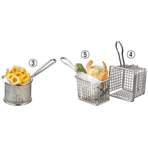 ミニ ステンレス フライバスケット ラウンド FRYR375