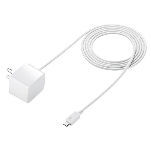 サンワサプライ microUSBケーブル一体型AC充電器 2.1A ホワイト ACA-IP45W