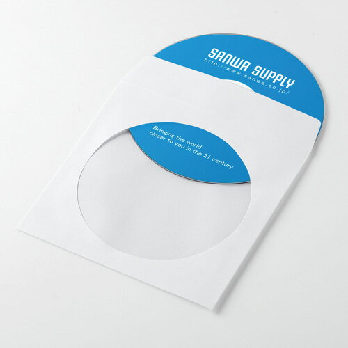 サンワサプライ DVD CDペーパースリーブケース 50枚入り ホワイト FCD-PS50WN