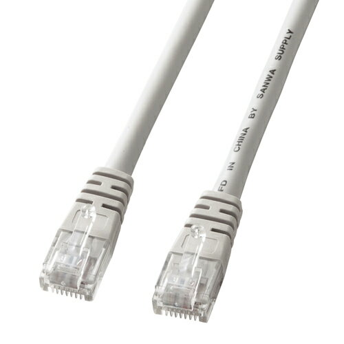 サンワサプライ エンハンスドカテゴリ5より線クロスケーブル 3m ライトグレー KB-T5Y-03CN