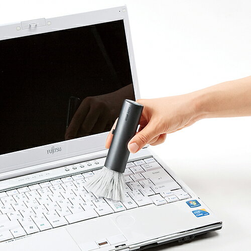 サンワサプライ 除電スティックブラシ グレー CD-BR15GYN