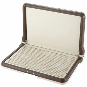 リッチェル しつけ用ステップ L型トレー ワイド ブラウン 2800513