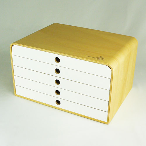 乐天商城 - ヤマト工芸 ファイルケース A4 FILE CASE-5段- YK09-118-N/Wh ホワイト 収納ボックス 収納ケース 小物入れ 引き出し 収納 北欧 整理 ファイル 木製 日本製