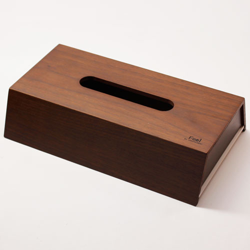 ヤマト工芸 ティッシュケース choco block YK12-002-Bk ブラック ティッシュ カバー 台形 四角 天然 木 ウッド 木製 ウッド 北欧 ナチュラル モダン 日本製 [3]