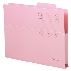 FAMS 持ち出しフォルダー A4-CFN ピンク 10冊入 219317