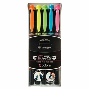 トンボ鉛筆 蛍光マーカー 蛍コート 5色セット WA-TC5C