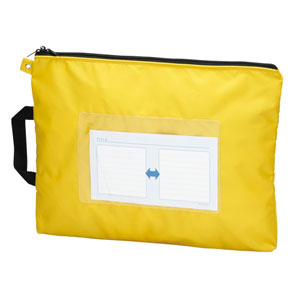 クラウン メールバッグ マチ無Wファスナー イエロー CR-ME05-Y