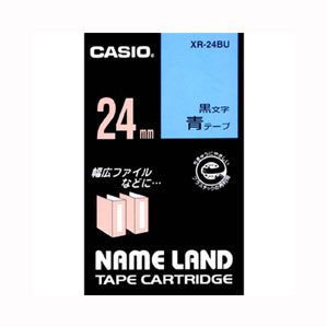 カシオ CASIO ネームランドテープ 24mm 青 XR-24BU