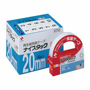 ニチバン 両面テープ ナイスタック ブンボックス 20mm×20m 6巻入 NWBB-20