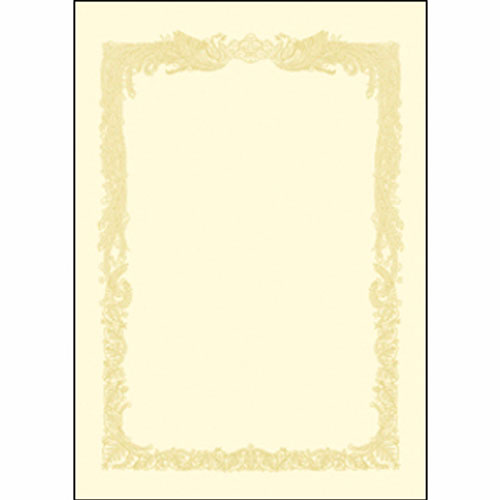 ササガワ OA賞状用紙 100枚入 B5横書 クリーム 10-1158