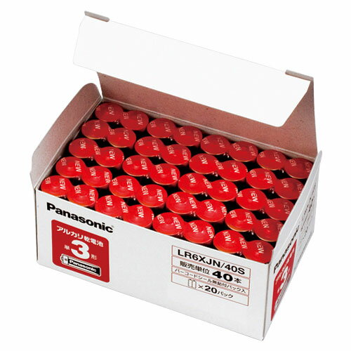 パナソニック PANASONIC アルカリ乾電池 単3 40本入 LR6XJN/40S パナソニック PANASONIC アルカリ乾電池 単3 40本入 LR6XJN/40S