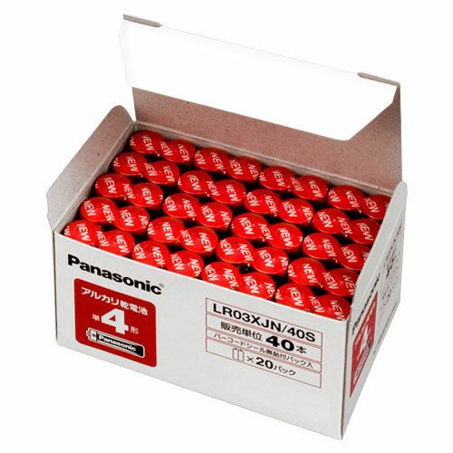 パナソニック PANASONIC アルカリ乾電池 単4 40本入 LR03XJN/40S