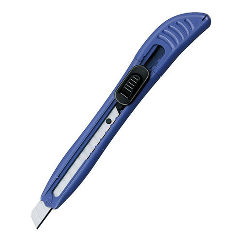 コクヨ カッターナイフ 標準型・グリップ付き 全長145mm 刃幅9mm 青 HA-7NB