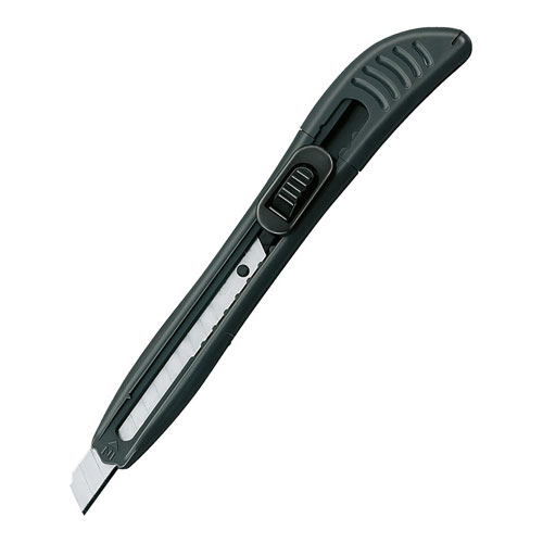 コクヨ カッターナイフ 標準型・グリップ付き 全長145mm 刃幅9mm 黒 HA-7ND