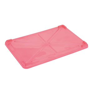 EBM PP半透明カラー番重 蓋 特大 レッド サンコー製