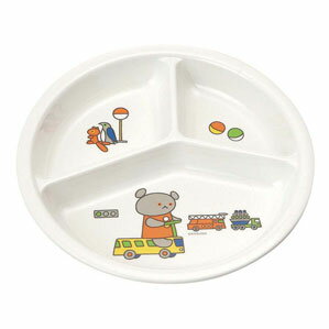 お子様食器 こぐまちゃん 三仕切皿 小 J25 KO 食器 メラミン食器 食洗器 お子様ランチ 子供用 キッズ食..