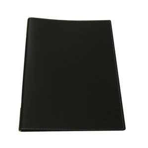 シンビ 皮製メニューブック 茶 KM-201-P